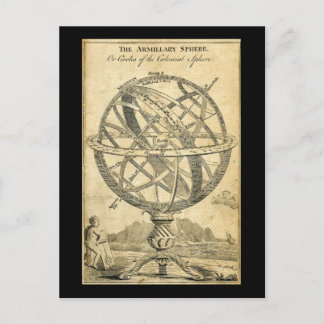 Armillarsphäre Vintage-Steampunk-Illustration Postkarte
