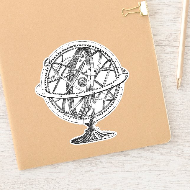 Armillary Sphäre Aufkleber (Notizbuch)