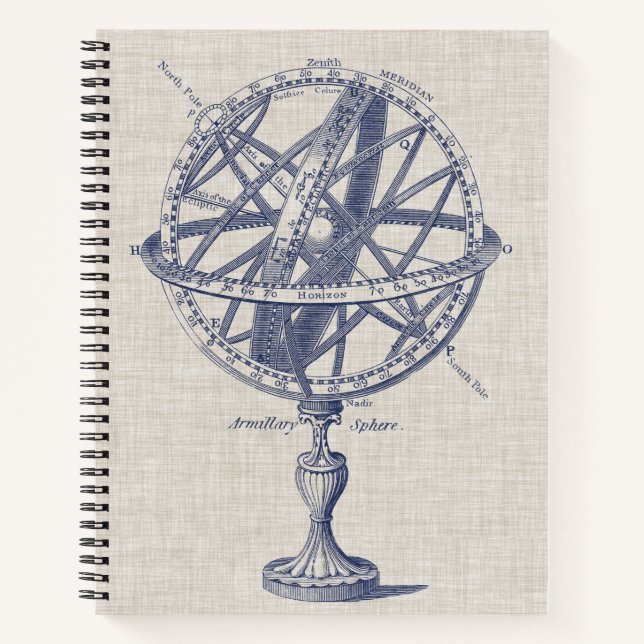 Armillary Sphere Diagramm Notizbuch (Vorderseite)