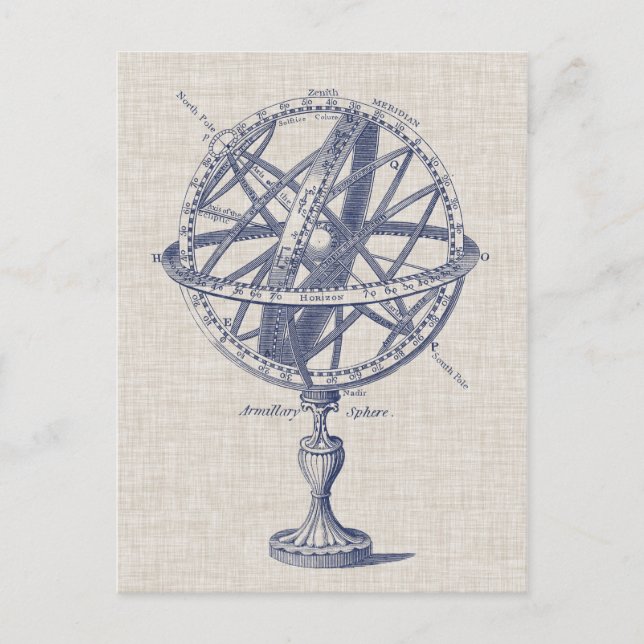 Armillary Sphere Diagramm Postkarte (Vorderseite)