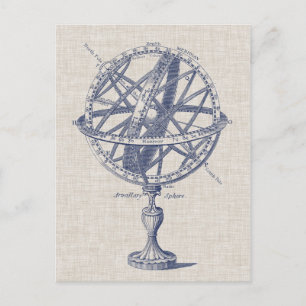Armillary Sphere Diagramm Postkarte