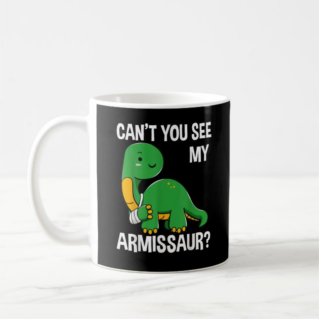 Armisaur Broken Knochen Arm Verletzung Dinosaurier Kaffeetasse (Links)