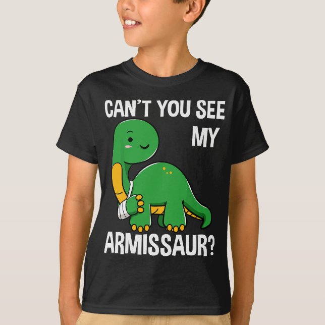 Armisaur Broken Knochen Arm Verletzung Dinosaurier T-Shirt (Vorderseite)