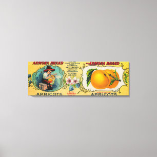 Armona Apricot Label Leinwanddruck