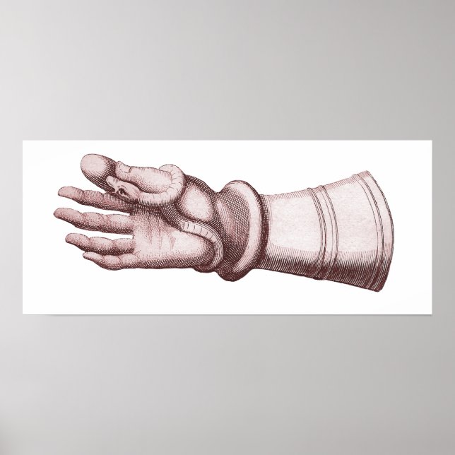 Armor Gauntlet mit einer Schlange Einzigartiges Al Poster (Vorne)