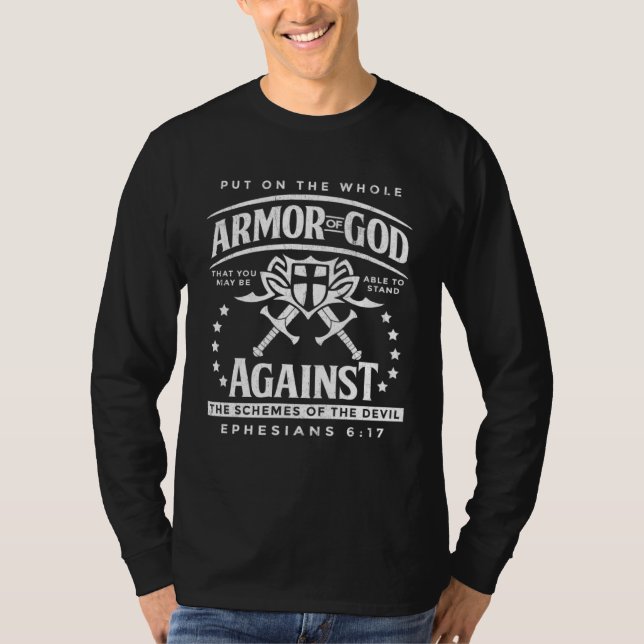 Armor Of God Ephesians 617 Bible Verse Christian T-Shirt (Vorderseite)