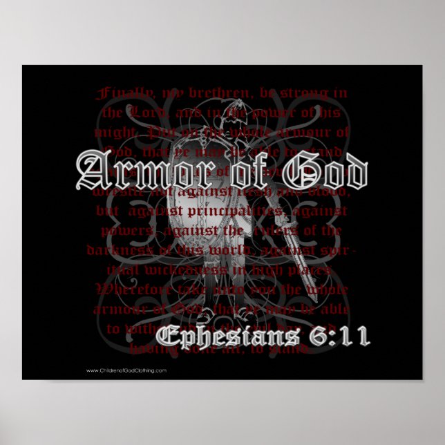 Armor of God Ephesians 6:11 Poster Print (Vorne)