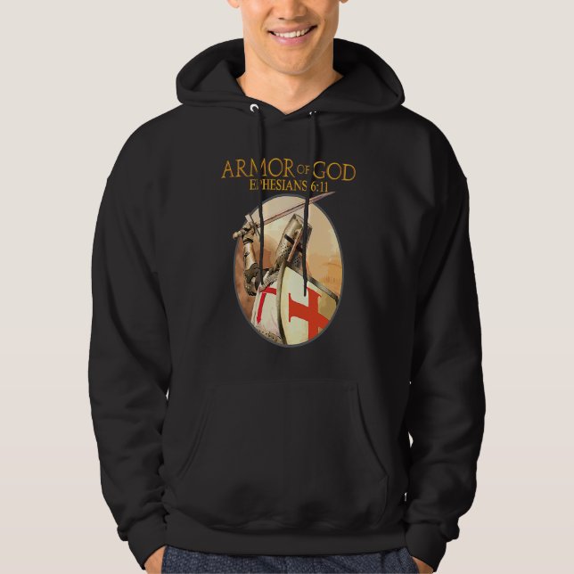Armor Of God Ephesians Bible Verse Religious Chris Hoodie (Vorderseite)