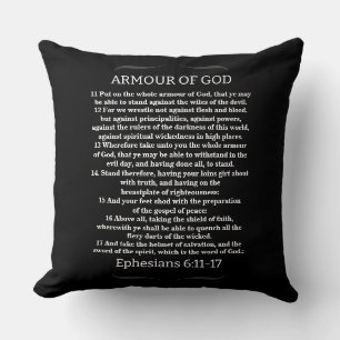 Armor of God Scripture Throw Pillow Kissen
