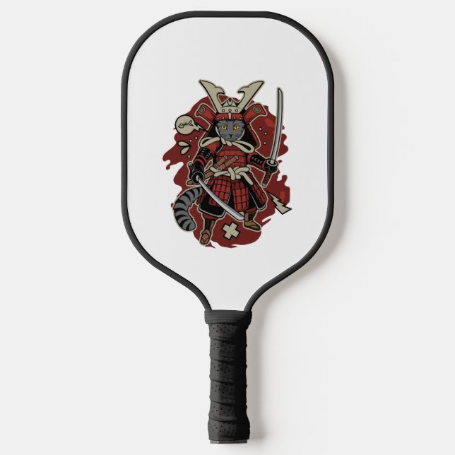 Armored Cat Samurai Pickleball Schläger (Vorderseite)