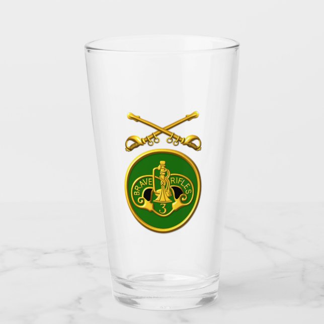 Armored Cav Regiment Patch Säbelglas Cup Glas (Vorderseite)