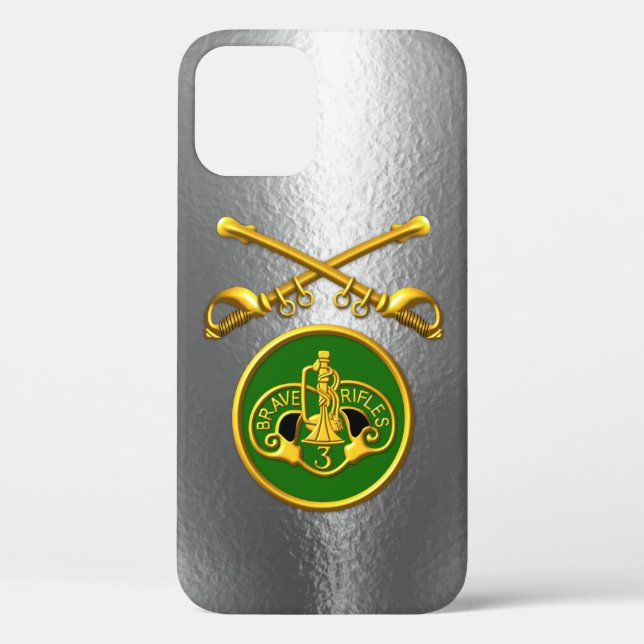 Armored Cavalry Crossed Sabers Metal Case-Mate iPhone Hülle (Rückseite)