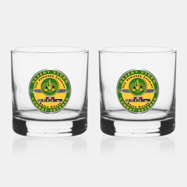 Armored Cavalry Regiment ACR Wüstensturm Whiskyglas (Vorderseite)