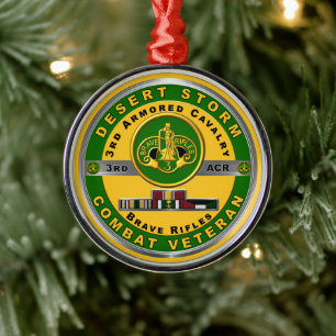 Armored Cavalry Regiment Desert Storm Veteran Ornament Aus Metall