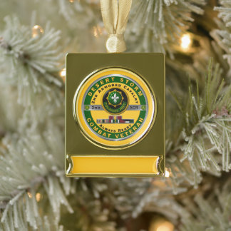 Armored Cavalry Regiment Wüste Storm Veteran Banner-Ornament Gold
