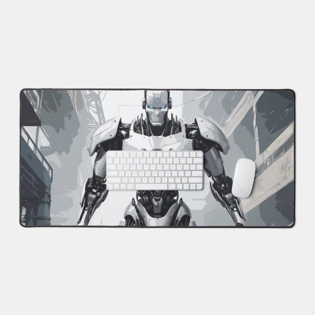 Armored Cyborg Graphic Novel Mecha Gamer Schreibtischunterlage (Tastatur & Maus)