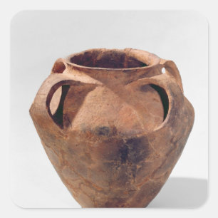 Armorican biconical Glas mit vier Griffen Quadratischer Aufkleber