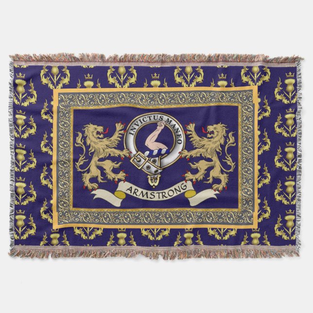 Armstrong Clan Abzeichen Blau Decke (Vorderseite)