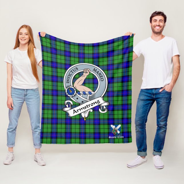 Armstrong Clan Abzeichen Schotte Tartan Kariert Fleecedecke (Beispiel)