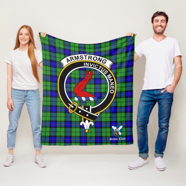Armstrong Clan Abzeichen Tartan Kariert Fleecedecke (Beispiel)