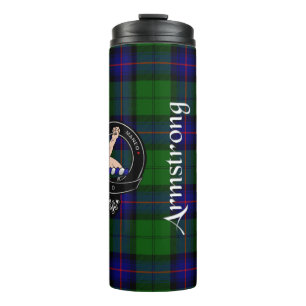 Armstrong-Clan-Abzeichen und Tartan  Thermosbecher