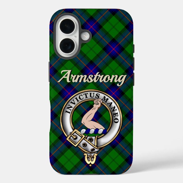 Armstrong Clan Badge & Tartan iPhone / iPad case (Rückseite)