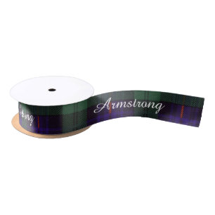 Armstrong-Clan karierter schottischer Tartan Satinband