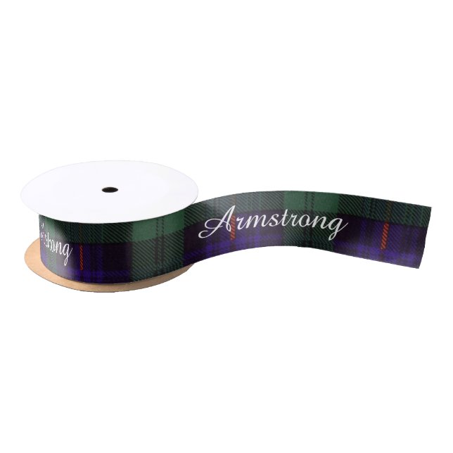 Armstrong-Clan karierter schottischer Tartan Satinband (Spule)