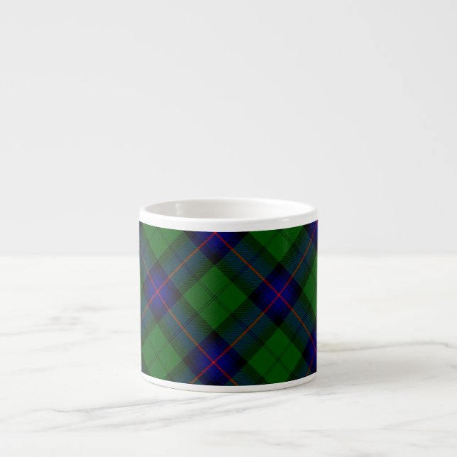 Armstrong Clan Tartan Blau kariert Espressotasse (Vorderseite)