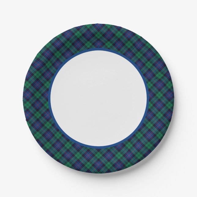 Armstrong Clan Tartan Border Pappteller (Vorderseite)