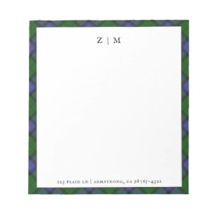 Armstrong Clan Tartan Kariertes Muster Notizblock