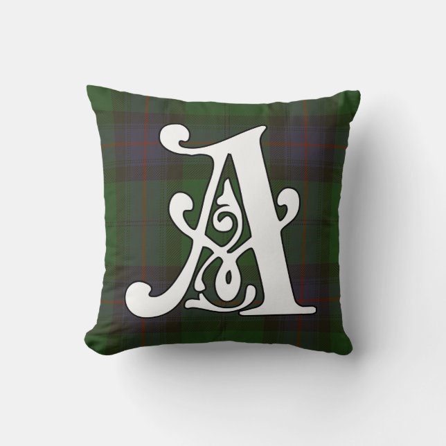 Armstrong Clan Tartan Monogram Kissen (Vorderseite)
