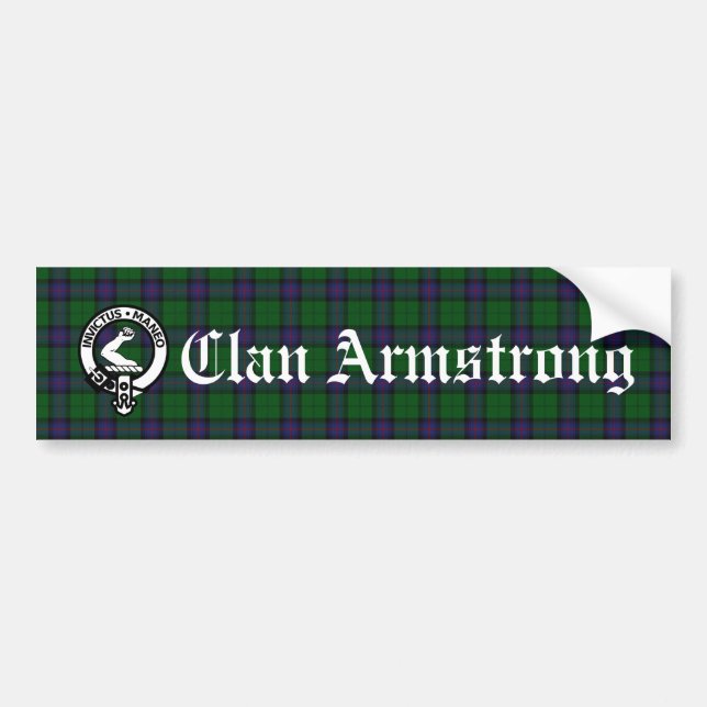 Armstrong Crest Badge and Tartan Autoaufkleber (Vorne)