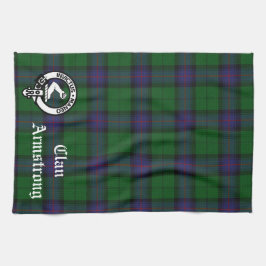 Armstrong Crest Badge and Tartan Geschirrtuch
