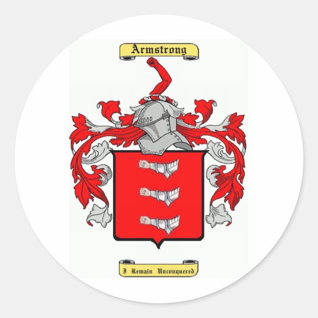 Armstrong (en) runder aufkleber (Vorderseite)