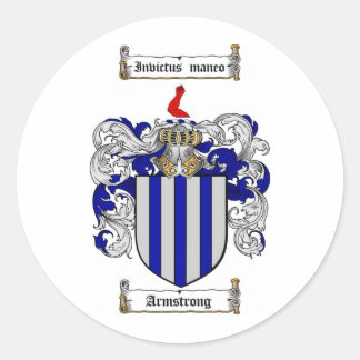 ARMSTRONG-FAMILIENWAPPEN - ARMSTARKER WALDBUCH RUNDER AUFKLEBER