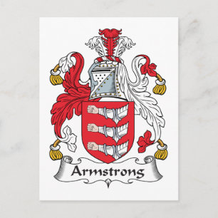 Armstrong Familienwappen Postkarte