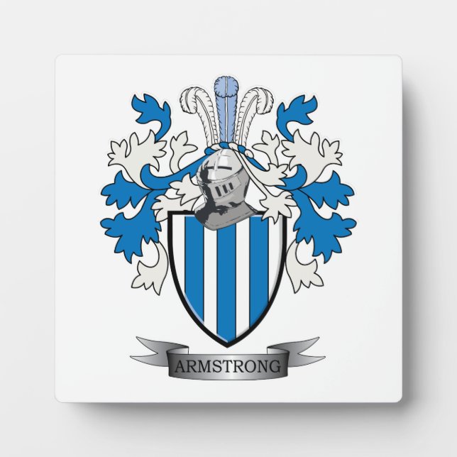 Armstrong-Familienwappen-Wappen Fotoplatte (Vorderseite)