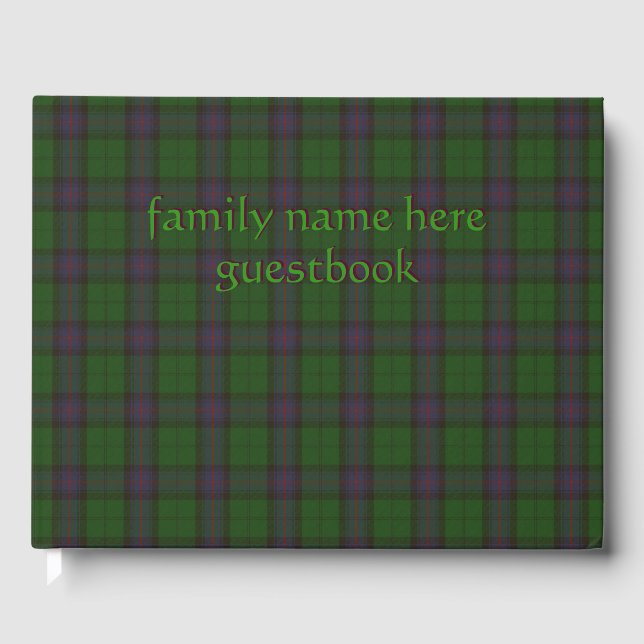 Armstrong Offiziell Clan Tartan mit Familiennamen Gästebuch (Vorderseite)