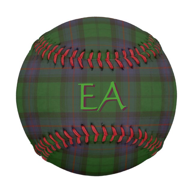 Armstrong Offizieller Clan Tartan mit Ihren Initia Baseball (Vorderseite)