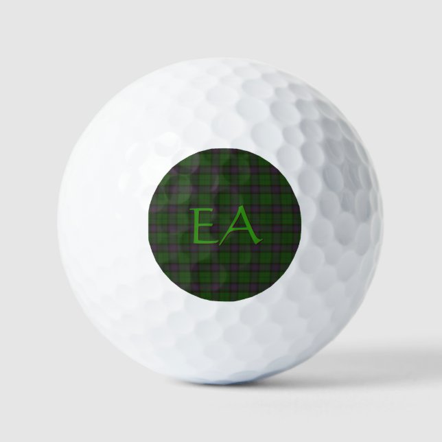 Armstrong Offizieller Clan Tartan mit Ihren Initia Golfball (Vorderseite)