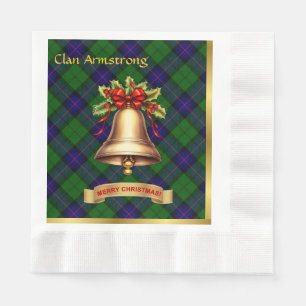 Armstrong Personalisiert Tartan Christmas Serviette
