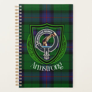 Armstrong Schottischer Clan Tartan und Wappen Planer