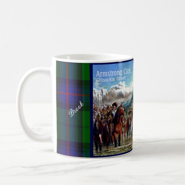 Armstrong Scottish Clan Castle Tartan Kaffeetasse (Links)