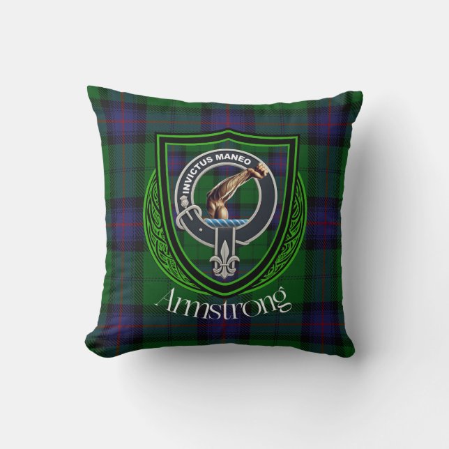Armstrong Scottish Clan Tartan Wappen Kissen (Vorderseite)