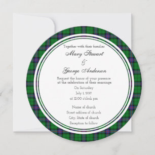 Armstrong Scottish Wedding Round Einladung
