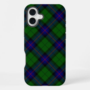 Armstrong-Tartan blau-grün kariert iPhone 16 Plus Hülle