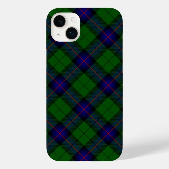 Armstrong Tartan blau und grün kariert Case-Mate iPhone Hülle (Rückseite)