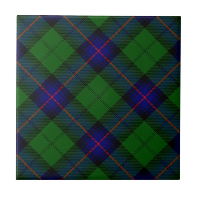 Armstrong Tartan blau und grün kariert Fliese (Vorderseite)