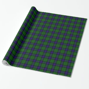 Armstrong Tartan blau und grün kariert Geschenkpapier